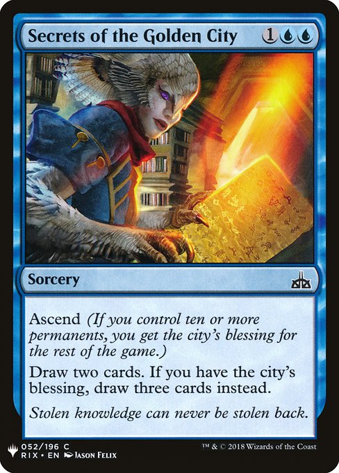 Secrets of the Golden City highlighted card art