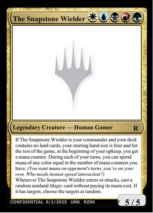 The Snapstone Wielder highlighted card art