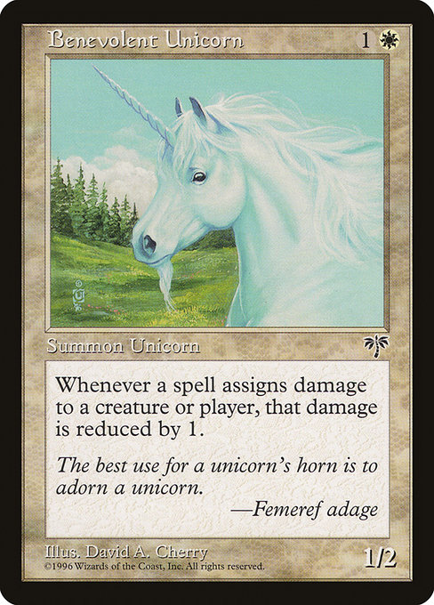 Benevolent Unicorn highlighted card art