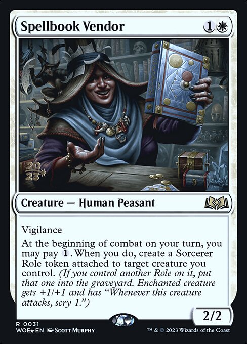 Spellbook Vendor highlighted card art
