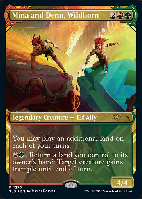 Mina and Denn, Wildborn highlighted card art