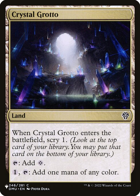 Crystal Grotto highlighted card art