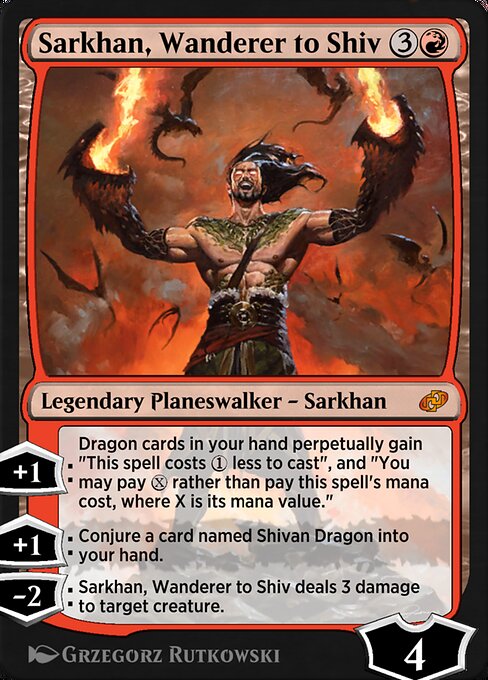 Sarkhan, Wanderer to Shiv highlighted card art