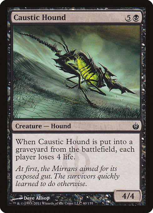 Caustic Hound highlighted card art