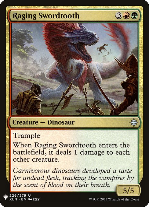 Raging Swordtooth from The List