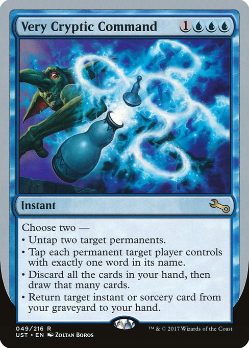 Very Cryptic Command highlighted card art