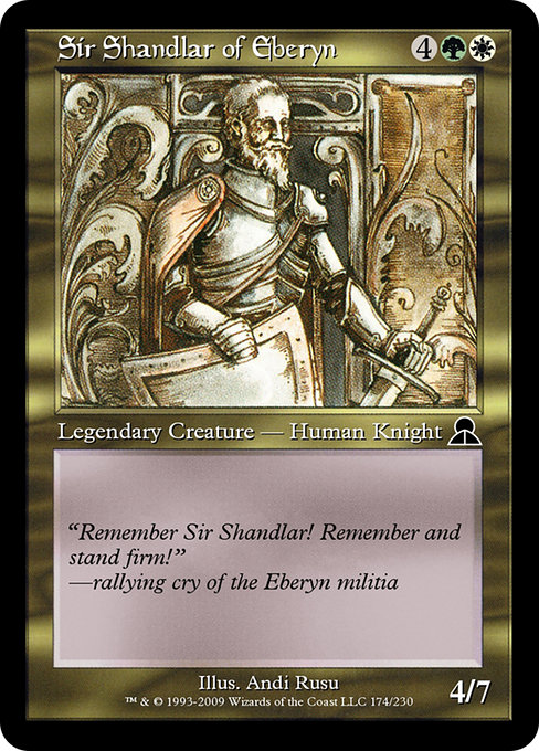 Sir Shandlar of Eberyn highlighted card art