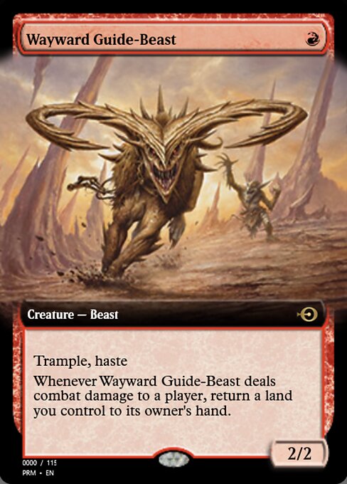 Wayward Guide-Beast highlighted card art