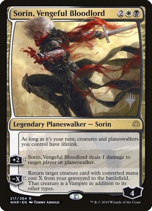 Sorin, Vengeful Bloodlord from War of the Spark Promos