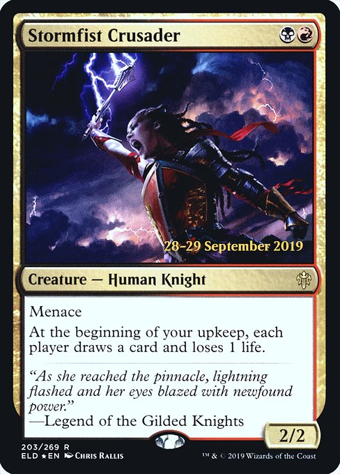 Stormfist Crusader from Throne of Eldraine Promos