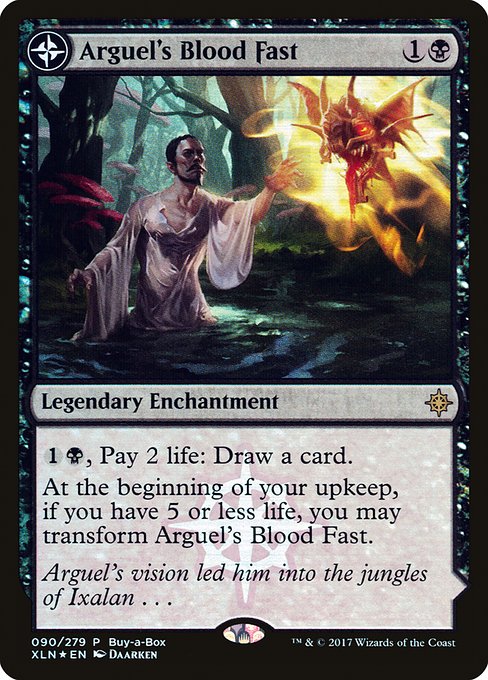 Arguel's Blood Fast // Temple of Aclazotz highlighted card art
