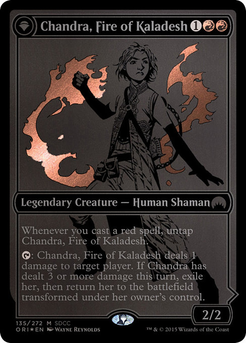 Chandra, Fire of Kaladesh // Chandra, Roaring Flame from San Diego Comic-Con 2015