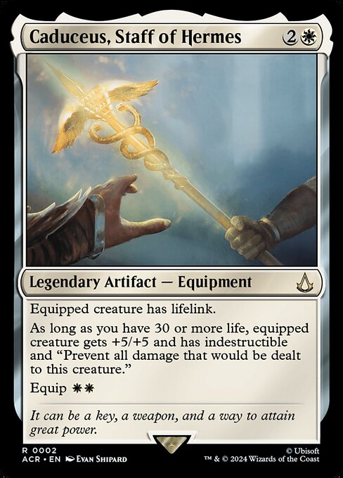 Caduceus, Staff of Hermes highlighted card art