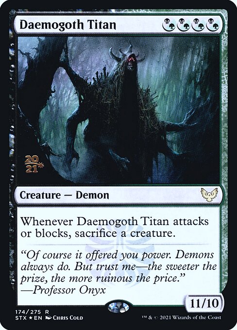 Daemogoth Titan from Strixhaven: School of Mages Promos