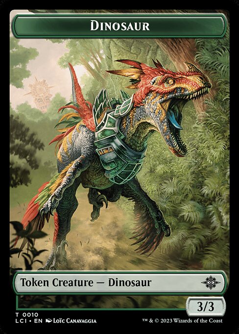 Dinosaur highlighted card art