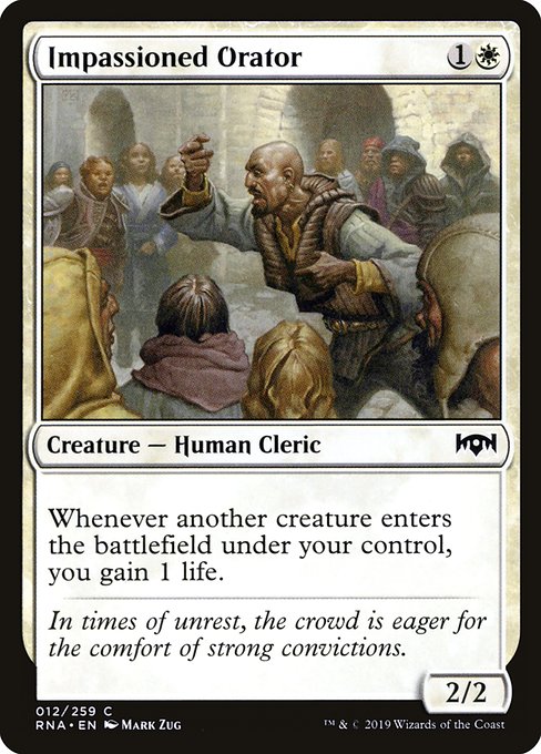 Impassioned Orator from Ravnica Allegiance