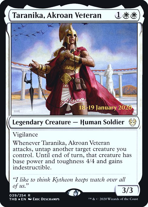 Taranika, Akroan Veteran from Theros Beyond Death Promos
