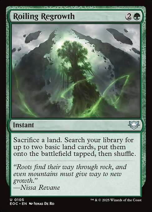 Roiling Regrowth highlighted card art