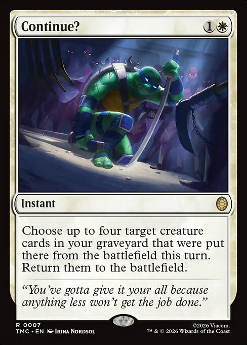 Continue? from Teenage Mutant Ninja Turtles Eternal