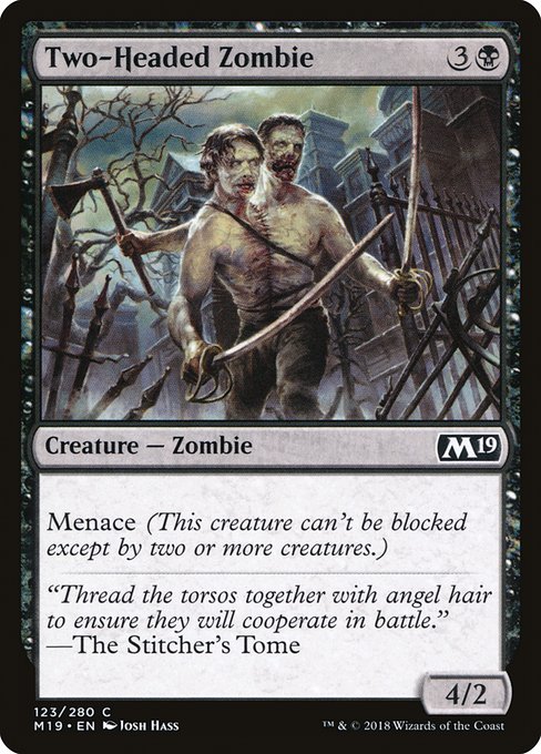 Two-Headed Zombie highlighted card art