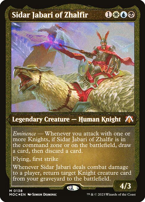 Sidar Jabari of Zhalfir highlighted card art