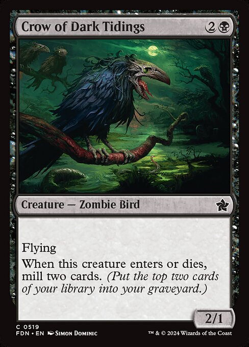 Crow of Dark Tidings highlighted card art