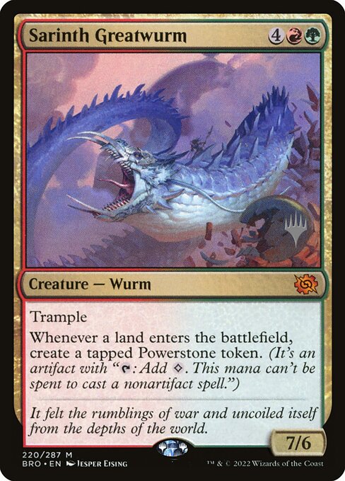 Sarinth Greatwurm from The Brothers' War Promos
