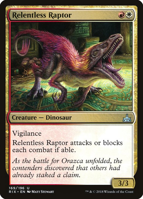 Relentless Raptor highlighted card art