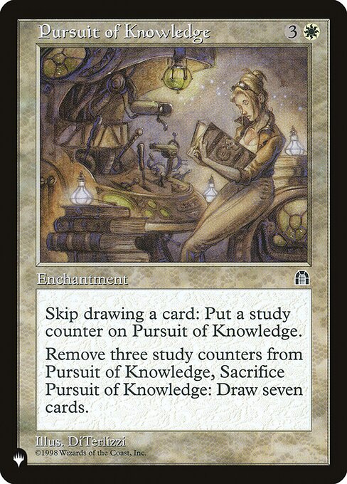 Pursuit of Knowledge highlighted card art