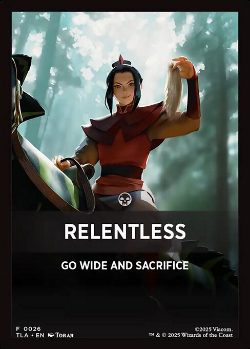 Relentless from Avatar: The Last Airbender Jumpstart Front Cards