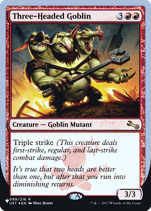 Three-Headed Goblin highlighted card art