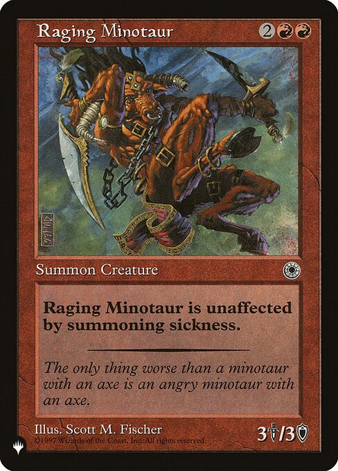 Raging Minotaur highlighted card art