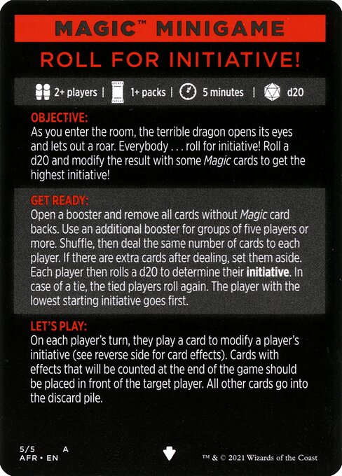Roll for Initiative // Roll for Initiative (cont'd) from Adventures in the Forgotten Realms Minigames