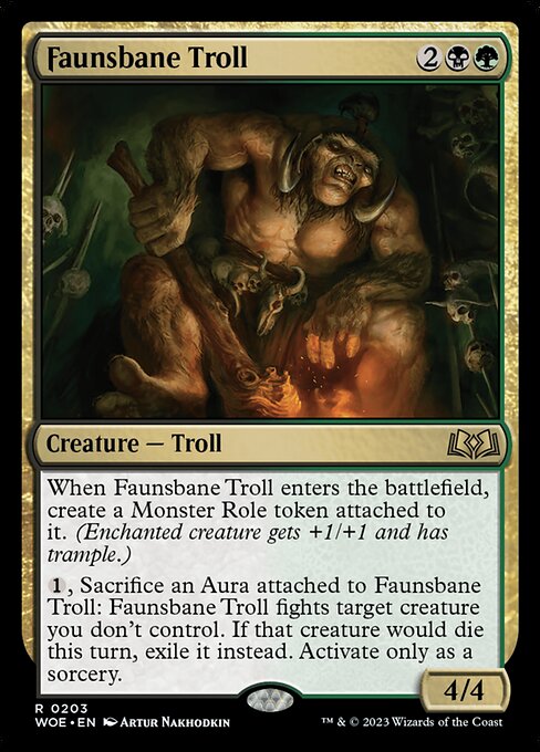 Faunsbane Troll highlighted card art
