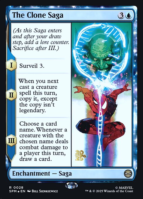 The Clone Saga highlighted card art