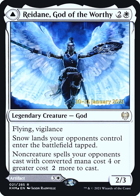 Reidane, God of the Worthy // Valkmira, Protector's Shield from Kaldheim Promos