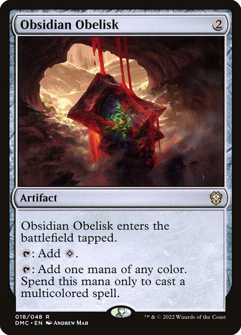 Obsidian Obelisk highlighted card art
