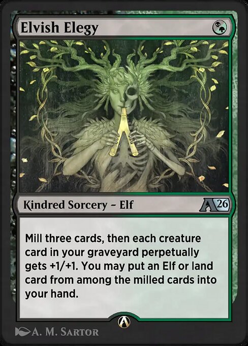 Elvish Elegy highlighted card art