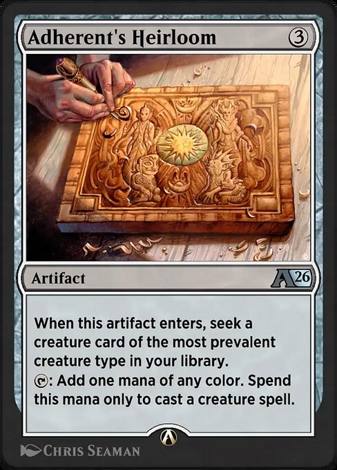Adherent's Heirloom highlighted card art