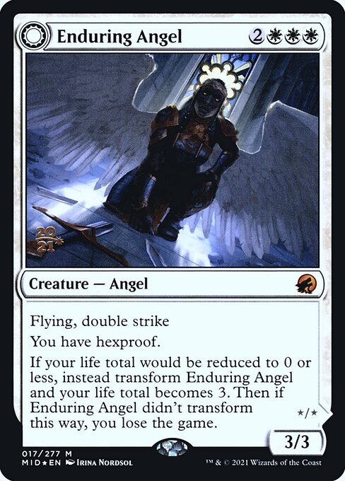 Enduring Angel // Angelic Enforcer from Innistrad: Midnight Hunt Promos
