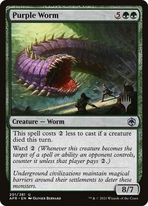 Purple Worm highlighted card art