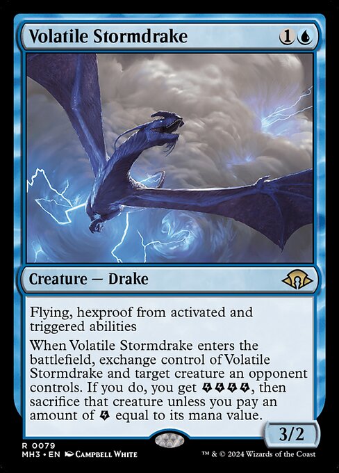 Volatile Stormdrake highlighted card art