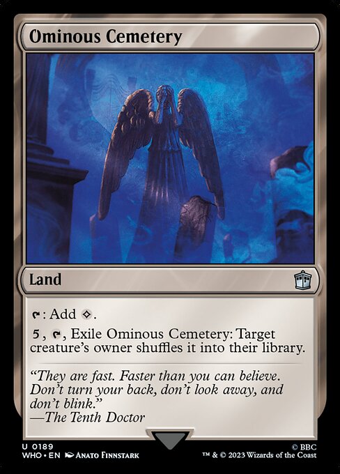 Ominous Cemetery highlighted card art