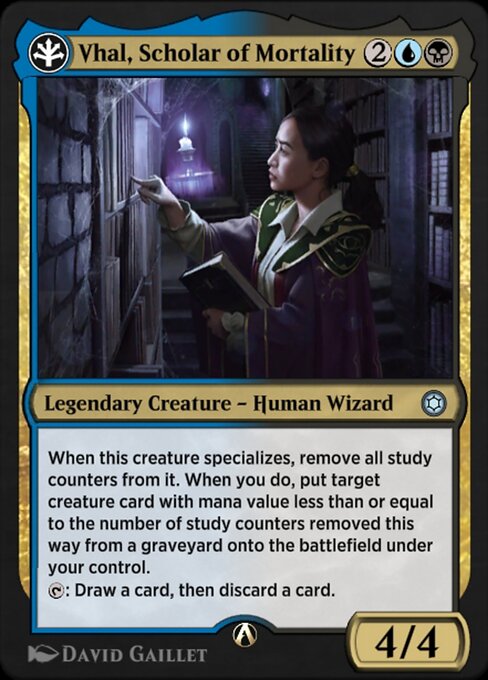 Vhal, Scholar of Mortality highlighted card art