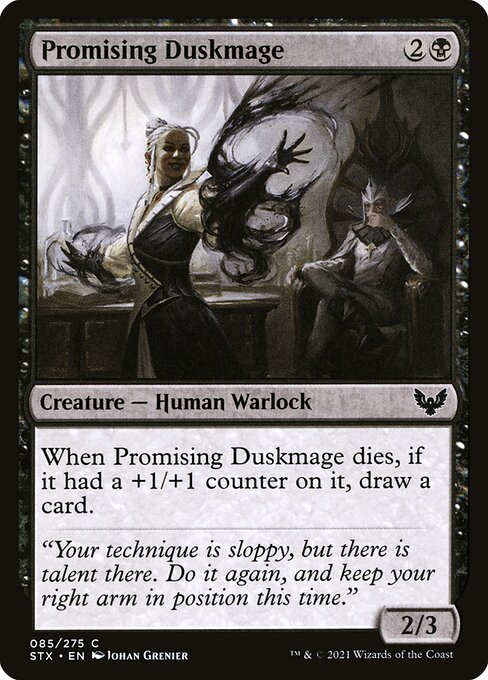 Promising Duskmage highlighted card art