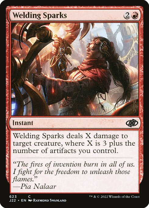 Welding Sparks highlighted card art