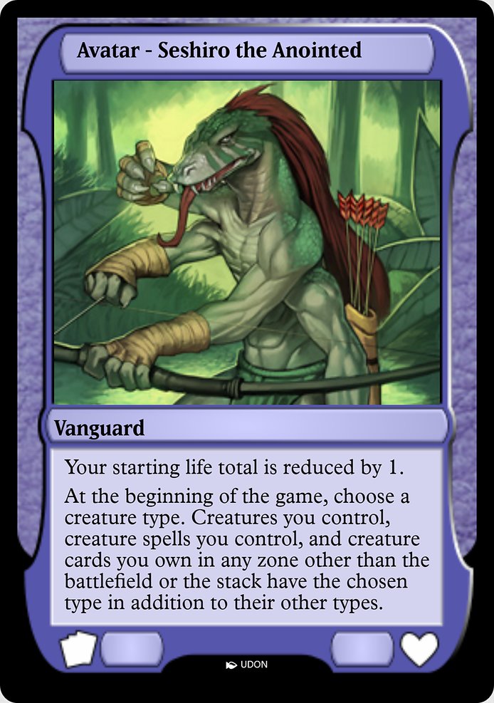 Seshiro the Anointed Avatar highlighted card art