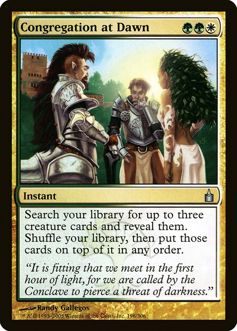 Congregation at Dawn highlighted card art