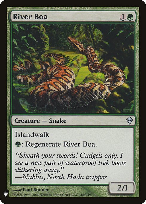River Boa highlighted card art