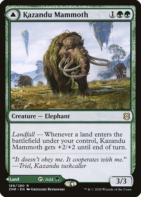 Kazandu Mammoth // Kazandu Valley from Zendikar Rising